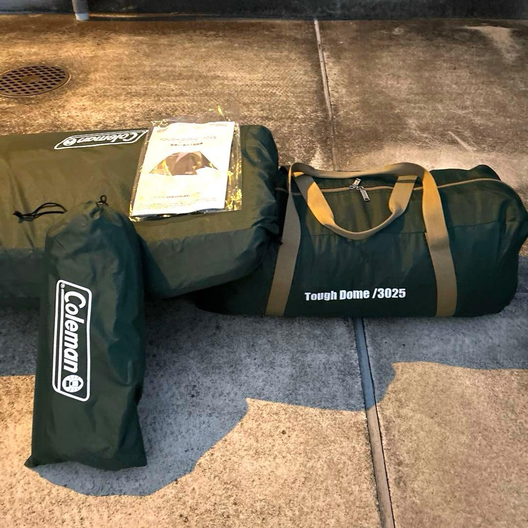 【美品】タフドーム 3025 スターターセットにポール付き　グリーン