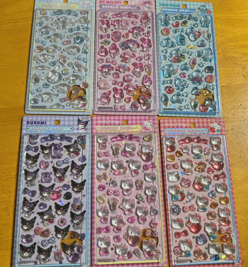 サンリオ　Sanrio　ボンボンドロップシール　6枚セット　第2弾