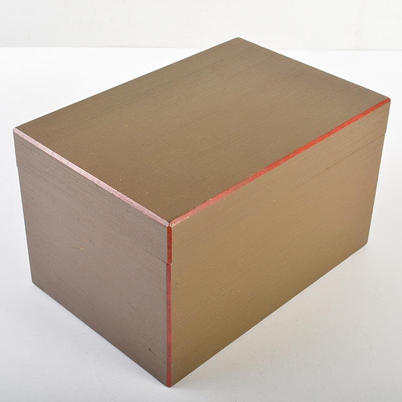 茶道具　面朱茶箱　茶碗　棗など　七点　一式　仕覆付　C　R7368