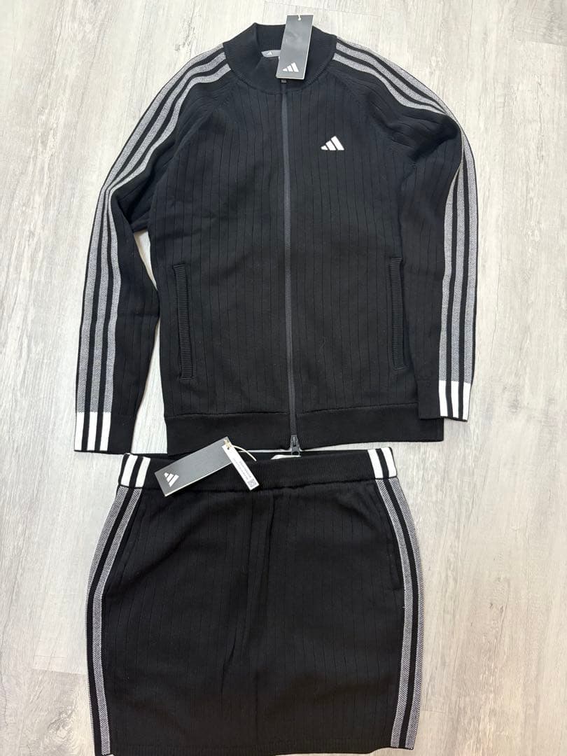 新品　今季　37,400円　Lサイズ　アディダスゴルフ　ニットセットアップ 黒