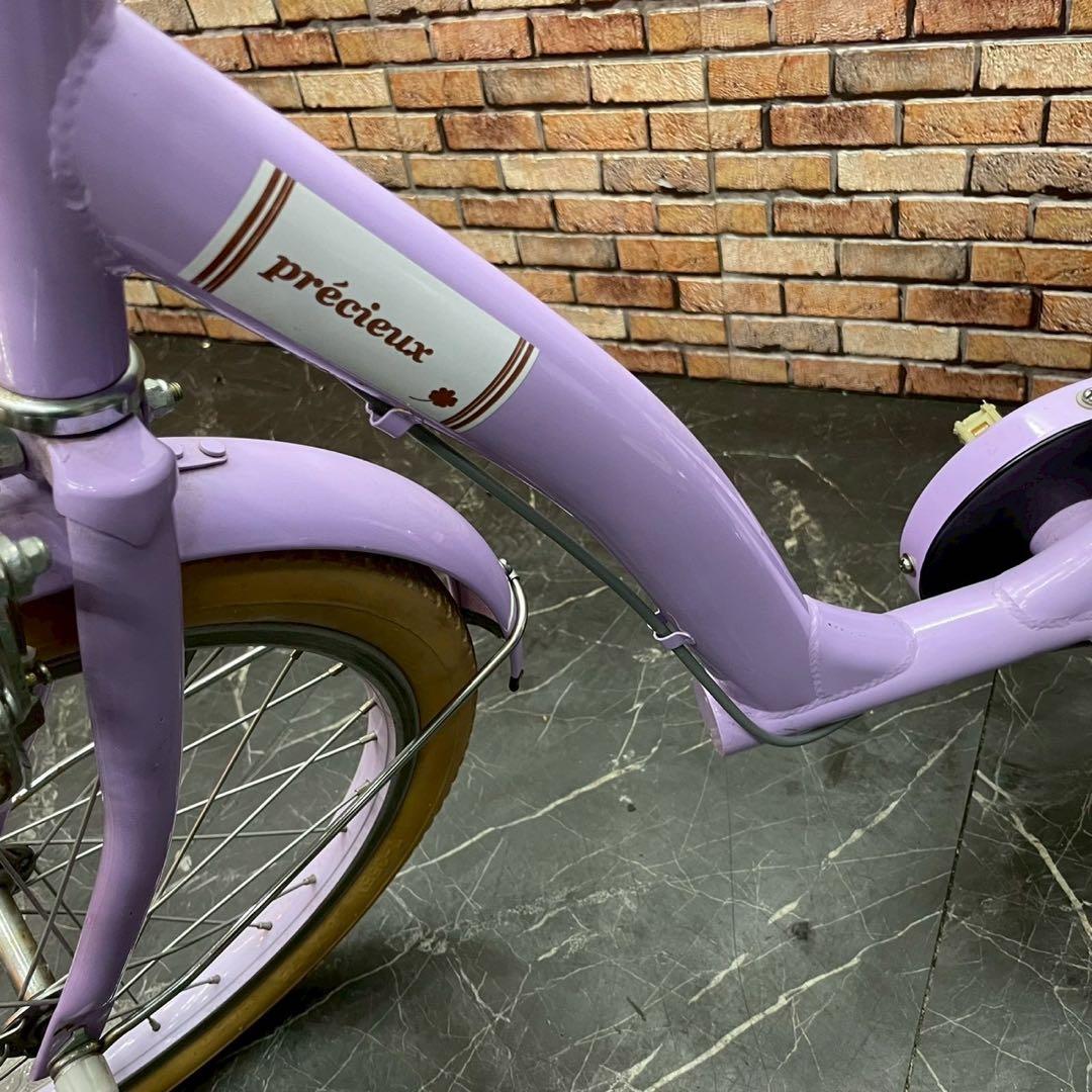 【75】子供用自転車 子供車 precieux パープル 18インチ シングル