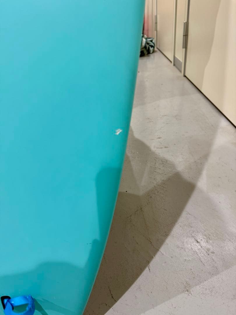 美品！アクアブルー サーフボード ストライプデザイン