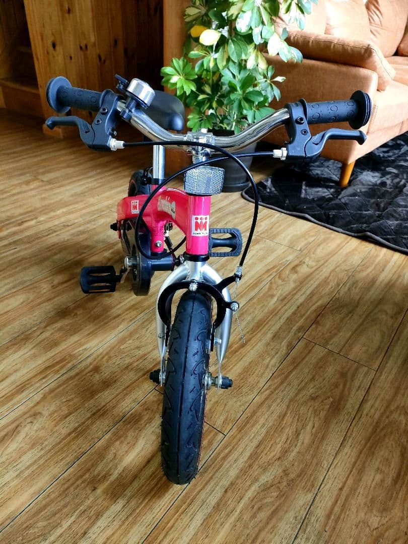 【極美品】へんしんバイク ピンク バランスバイク12インチスタンド付