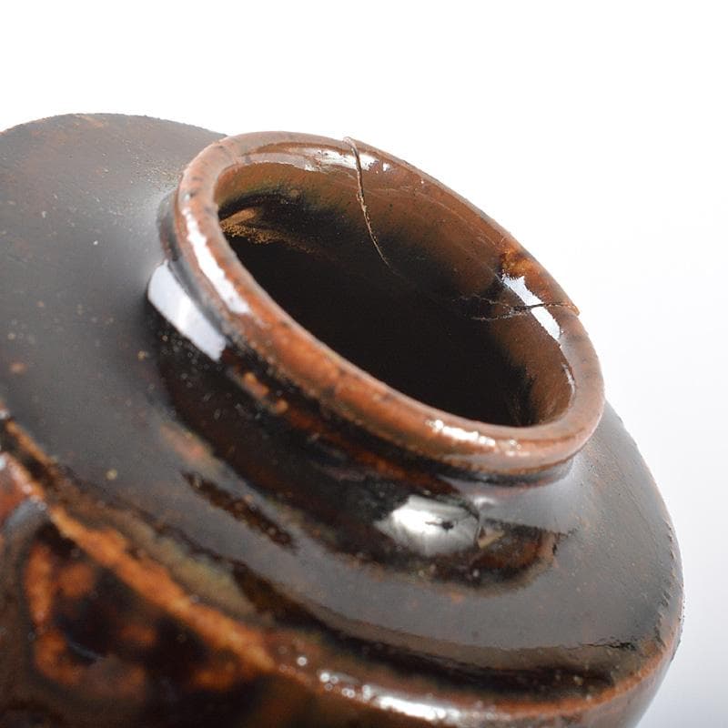 茶道具　瀬戸焼　肩衝茶入　仕覆付　時代箱　V　R6294