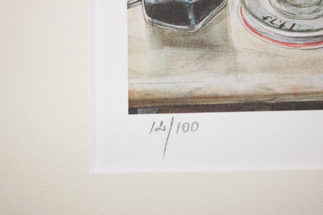 藤田嗣治 エスタンプリトグラフ「カフェ」 100部限定 12/100