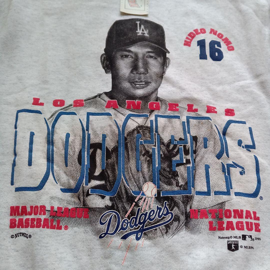 90sタグ付き当時物ドジャース野茂英雄選手NATMEGトレーナーアメリカ製