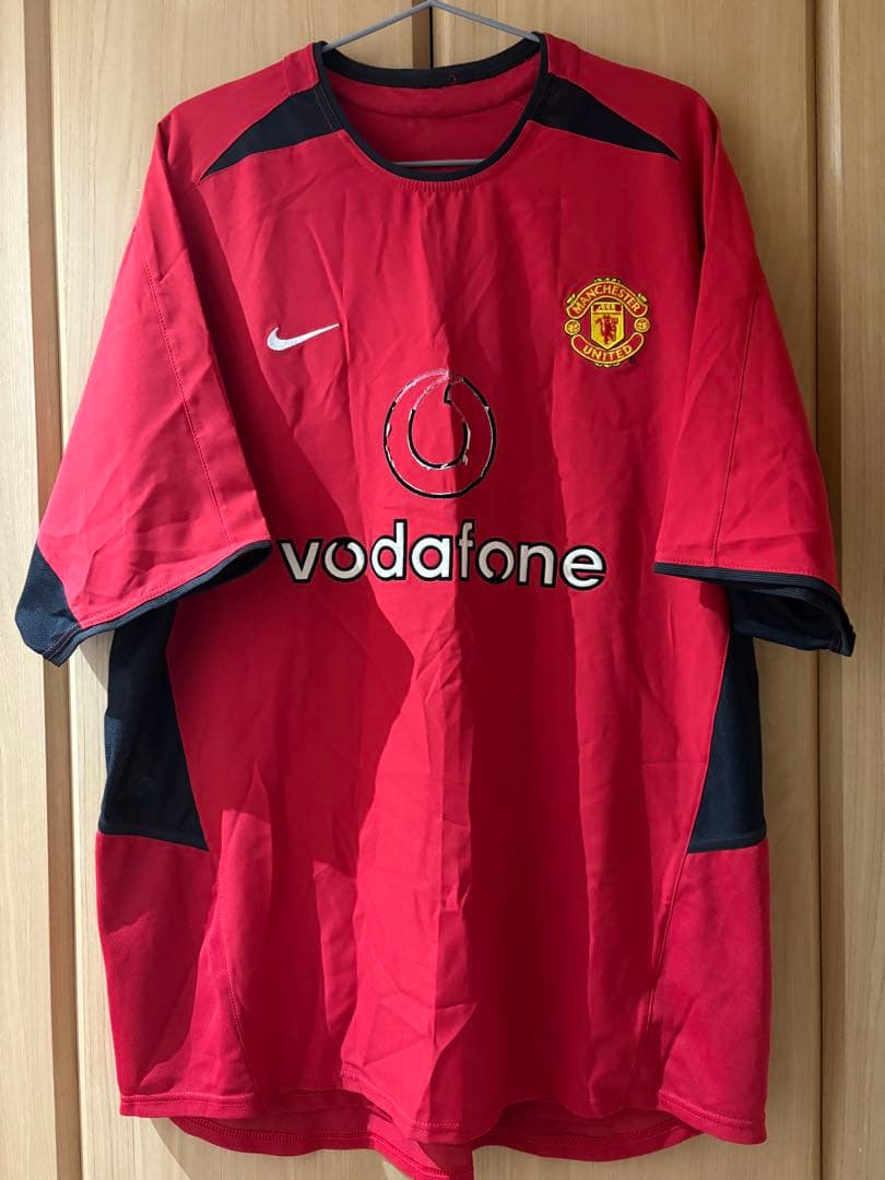 【未使用】マンチェスターU 02-04 ホームユニフォーム ベッカム 難あり