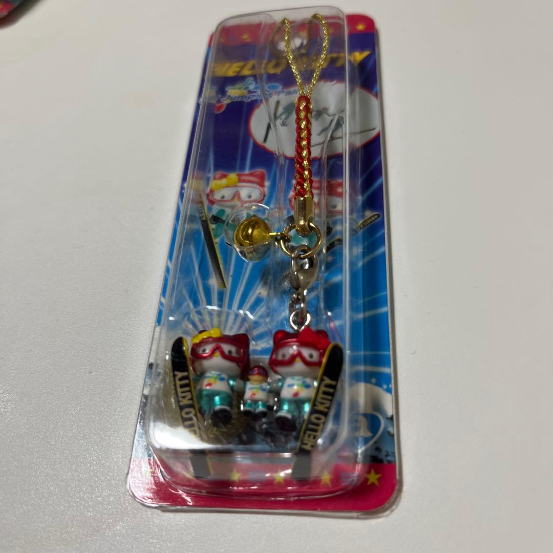 ハローキティ スキージャンプ ストラップ 根付け3個セット 金、銀、銅 サンリオ