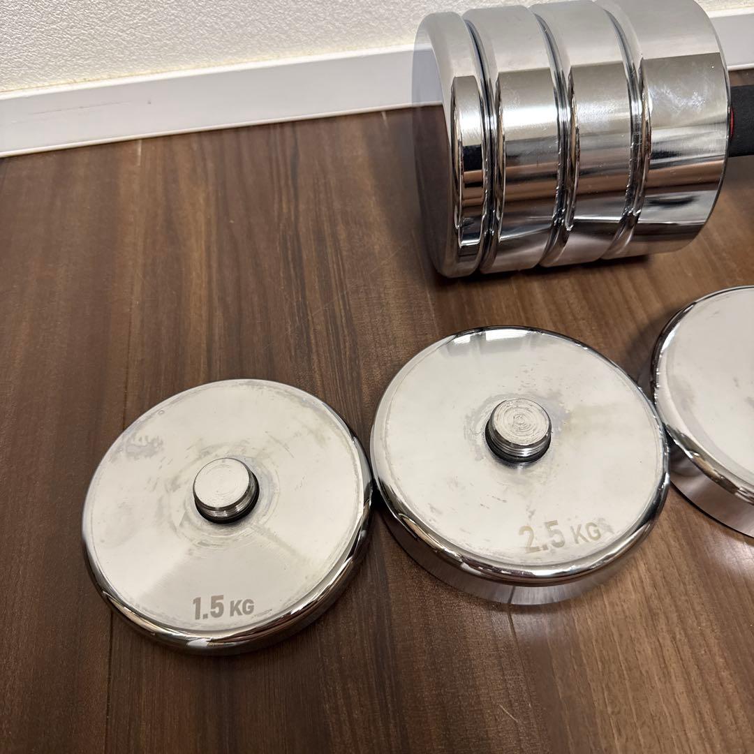 Northdeer ダンベル 可変式20kg 鏡面仕上げ クロムメッキ仕上げ ②