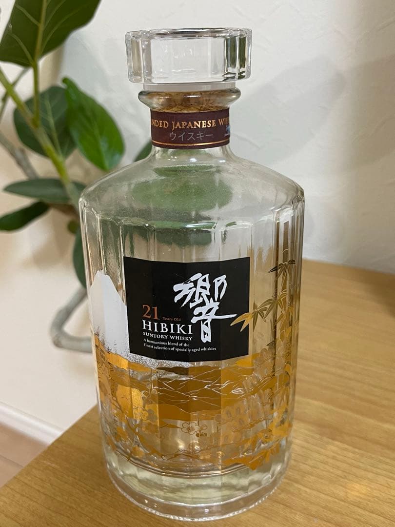 サントリー　響21年　空瓶　花鳥風月　意匠ボトル　未洗浄