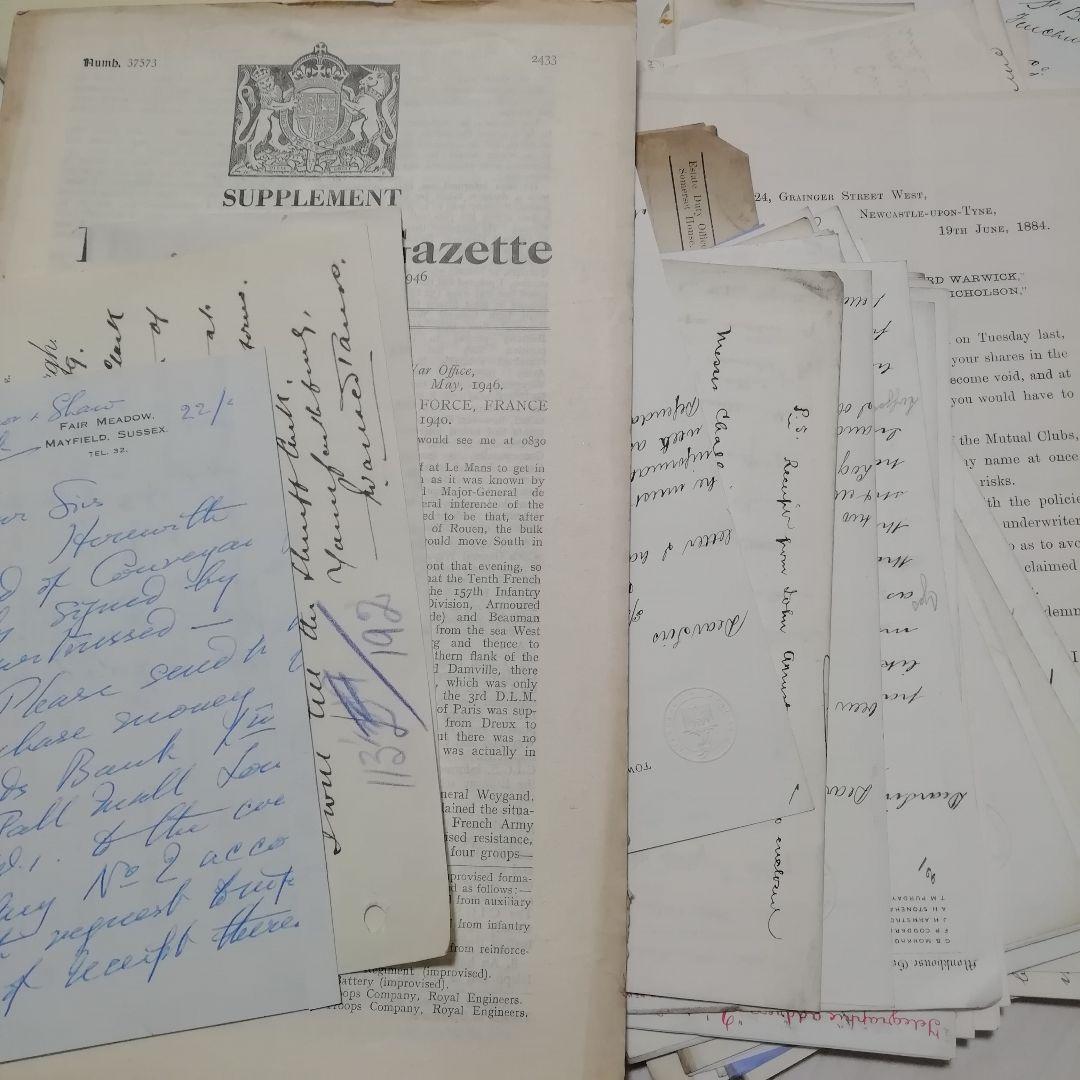 約1kg☆イギリスのアンティークペーパー　蚤の市　書類　ヴィンテージ　海外紙モノ