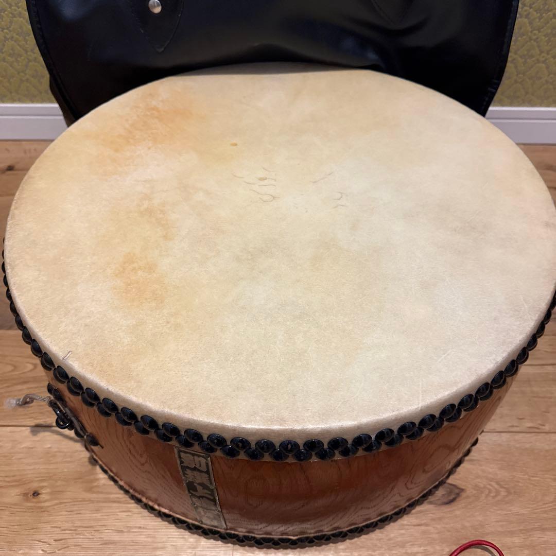 日本製 別撰上鳴保証 平太鼓 45cm オーク製バチ付 レザーケース