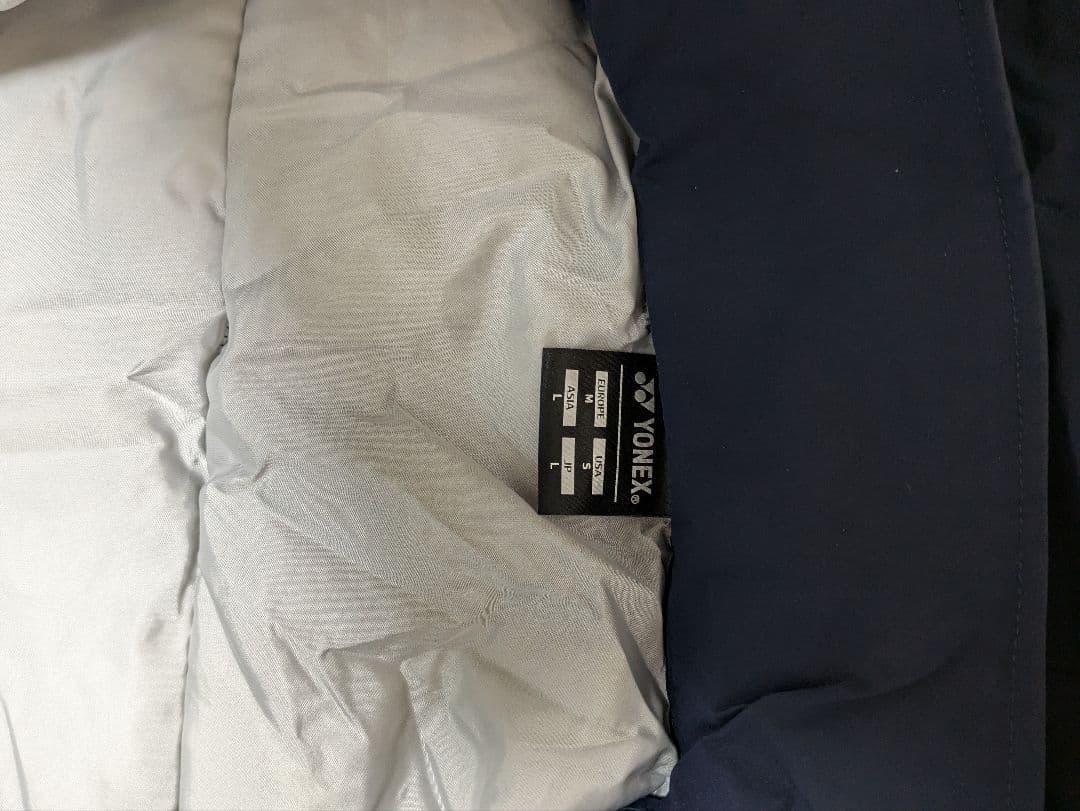 YONEX フード付きダウンジャケット Lサイズ ネイビー