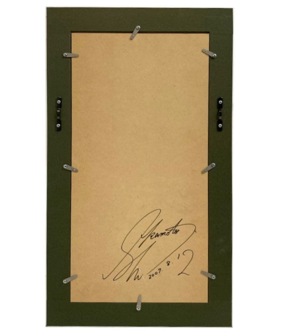 双子画家　岡本優　岡本修　油彩画　三連画　直筆サイン入り　25コ319