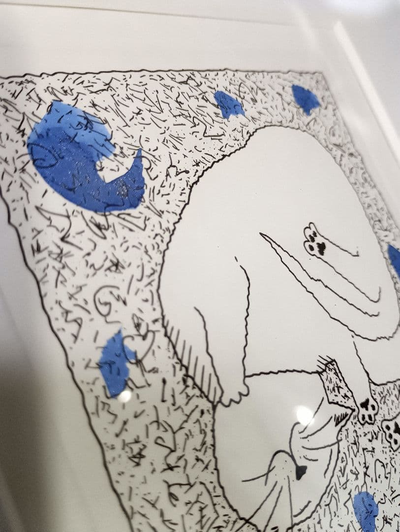 銅版画　ナメ川コーイチ　滑川公一　手彩色　直筆サイン　限定　イラストレーター　猫