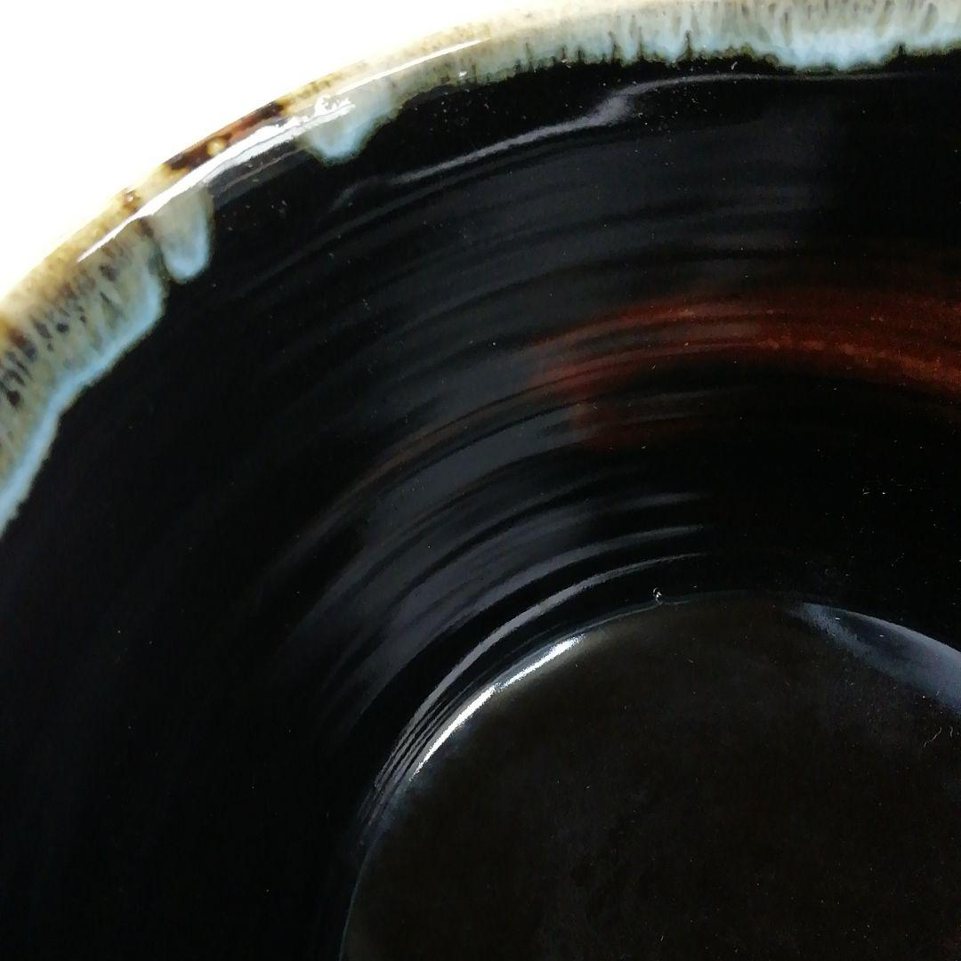 Ｔ３４０　茶碗　『灰釉流紋』『陶香園　加藤香山 作』　共箱　抹茶碗　茶道具