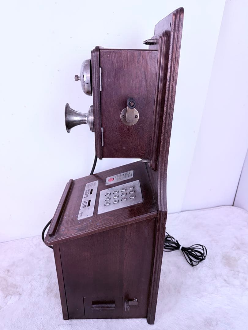 貴重品♪昭和レトロ NTT クラシックピンク電話 公衆電話型 オルゴール付き