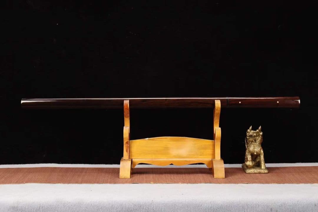 【黒檀居合直刀】武具　刀装具　日本刀　模造刀 鳳羽紋唐刀 横刀  直刀