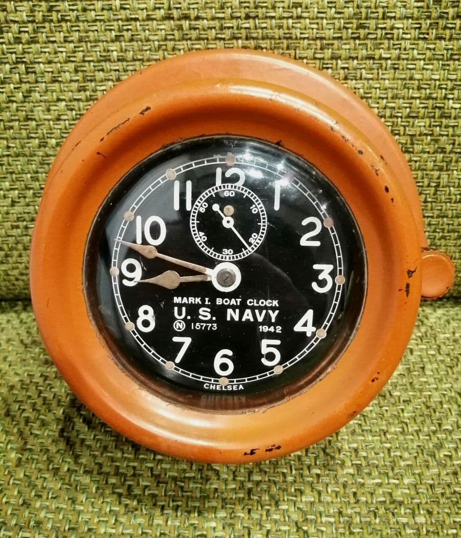 U.S.NAVY  WW2  BOAT  CLOCK 40年代　ビンテージ