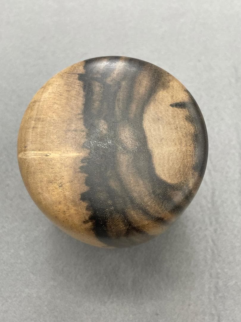 茶道具　百福作　黒柿製　棗　箱付