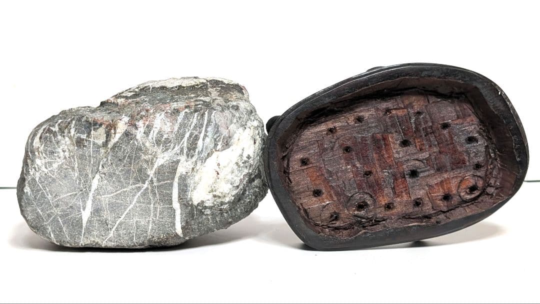 菊花石　鑑賞石　天然石　オブジェ　置物