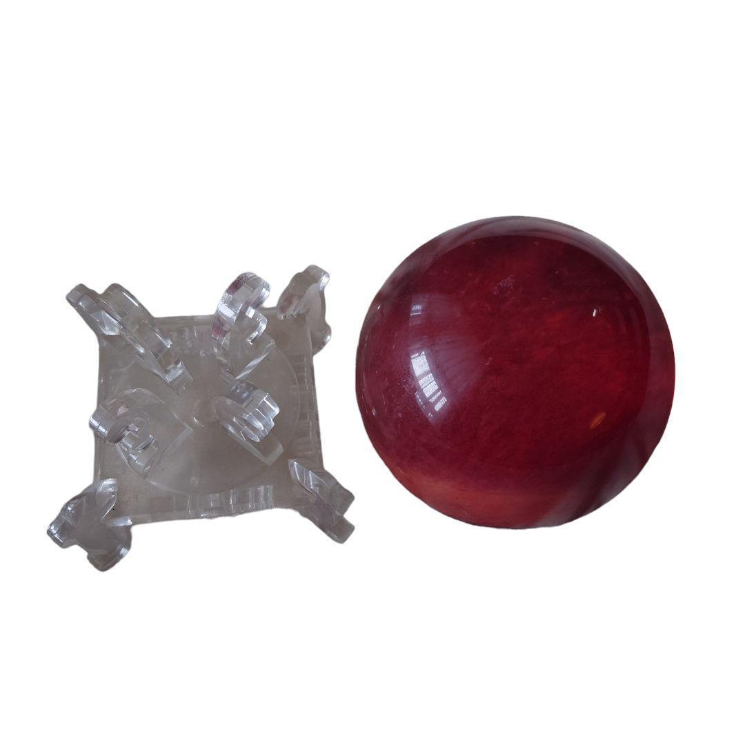 希少 美品 パワーストーン 赤 球体 クラスター デューク更家先生譲渡品 波動石