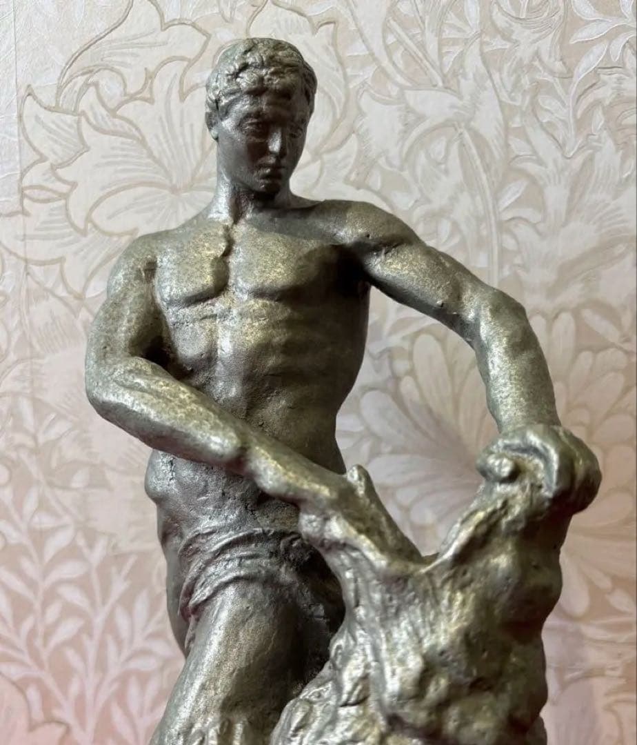 【ソ連製鋳造彫像★「獅子の口を引き裂く英雄サムソン」】 【レア】