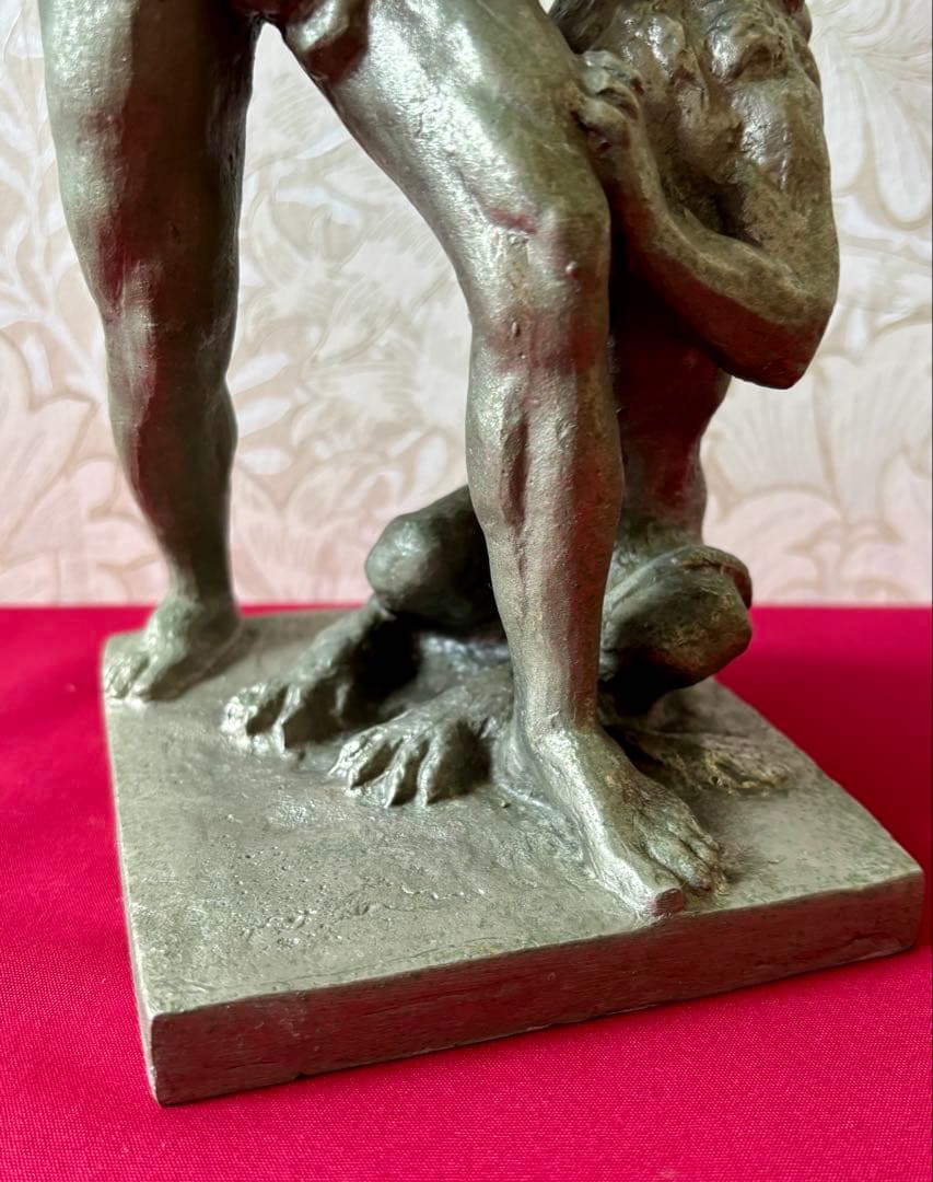 【ソ連製鋳造彫像★「獅子の口を引き裂く英雄サムソン」】 【レア】
