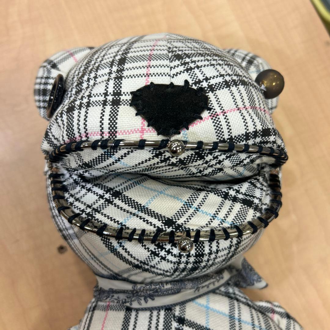 CRAM JAM CHESTチェック柄クマ型ぬいぐるみ