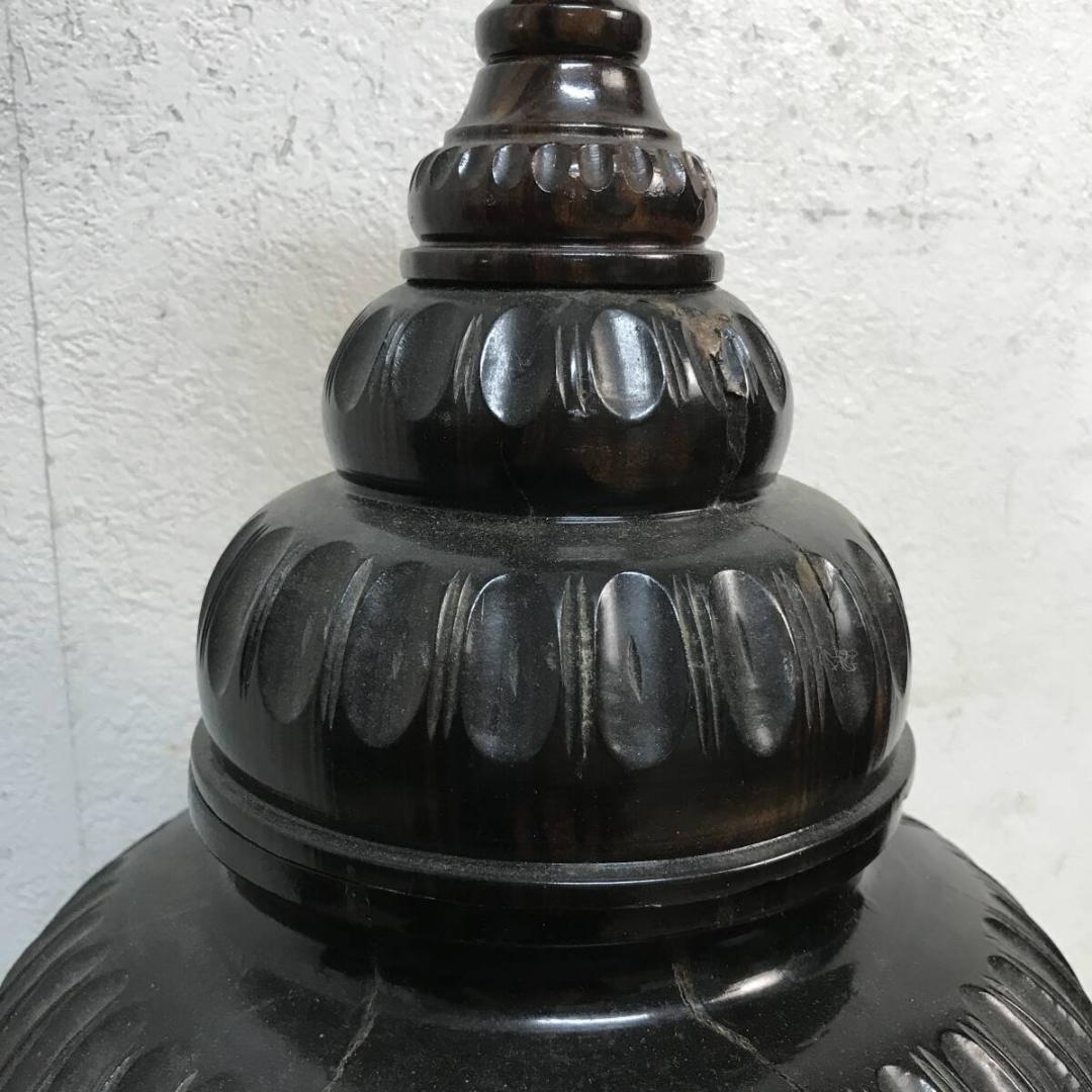 大型 壷 花器 木製 木彫り 龍 レトロ 高さ83cm×24cm×24cm