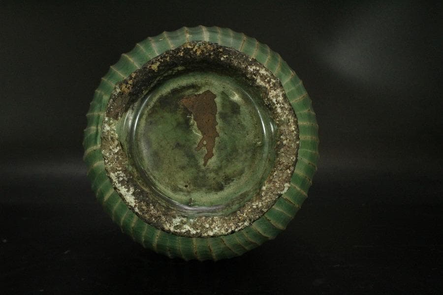 高麗 李朝 青磁 瓶 高30.5cm(ZE558)