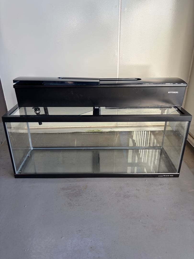 ア*ラ様 コトブキ　90cm曲げガラス水槽(ガラス蓋/濾過器/温度計/サーモヒー