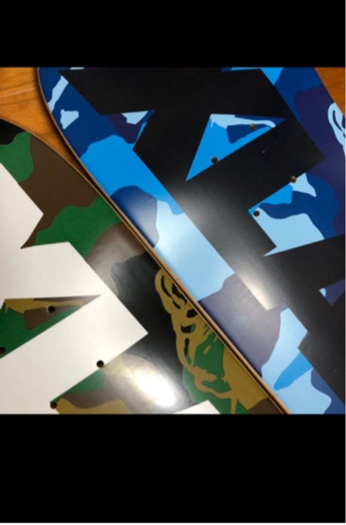 エックスガール  エクストララージ スケートボード 未使用 インテリア 迷彩柄