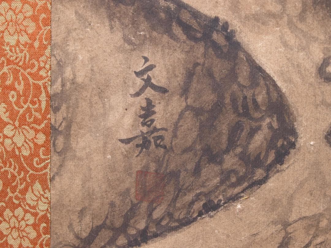 中国清時代掛け軸　肉筆水彩絵唐物骨董品 AK689A12-2