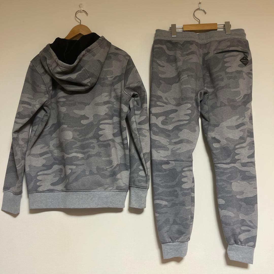 QUIKSILVER グレー 迷彩柄 ジャージ上下セット S/P/CH