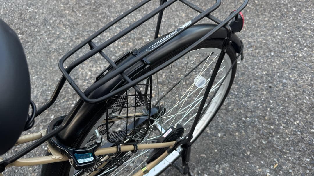 【美品】ママチャリ 26インチ 変速なし ベージュ 2ヶ月使用