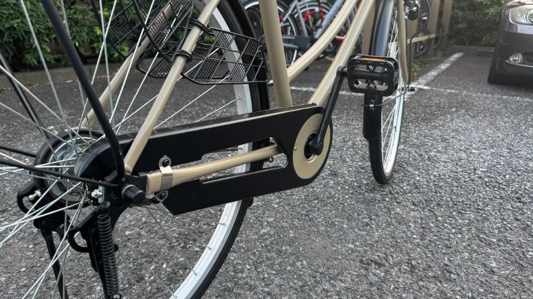 【美品】ママチャリ 26インチ 変速なし ベージュ 2ヶ月使用