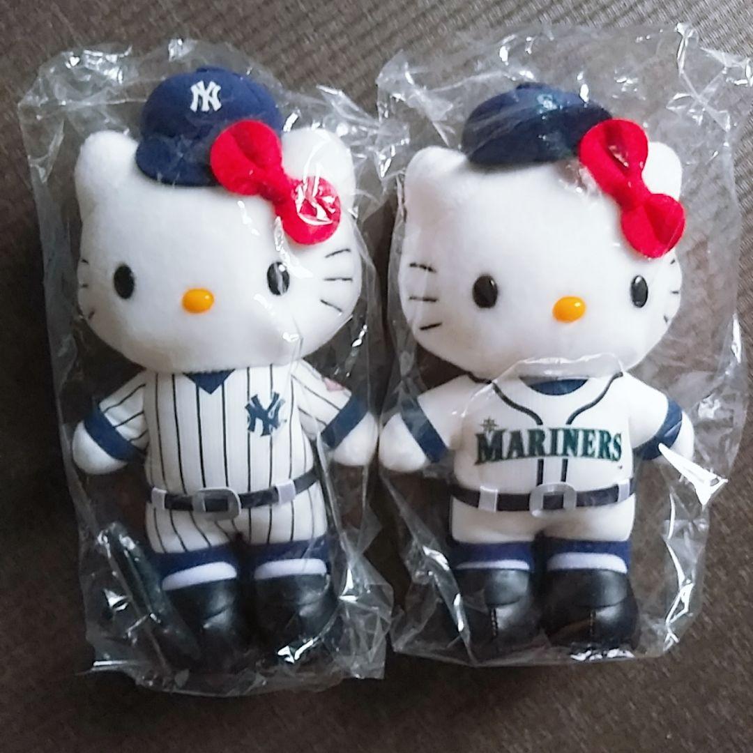 美品 ハローキティ マリナーズ ニューヨークヤンキース コスチューム ぬいぐるみ
