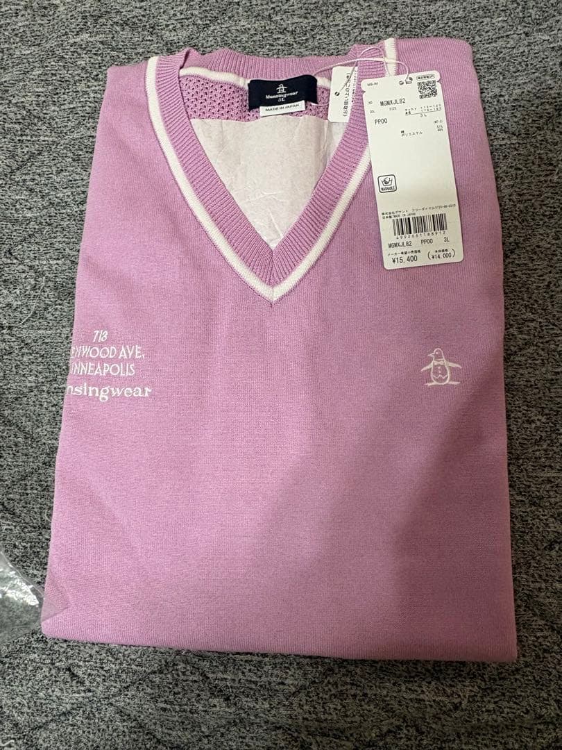 新品、未使用 マンシングウェア（Munsingwear）ピンク ベスト 3L