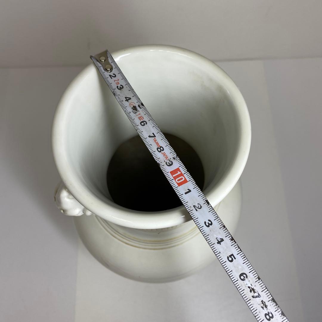 専用中国古玩　白磁花鳥図花瓶　高さ38㎝　東Y7-0210⑤タルサ