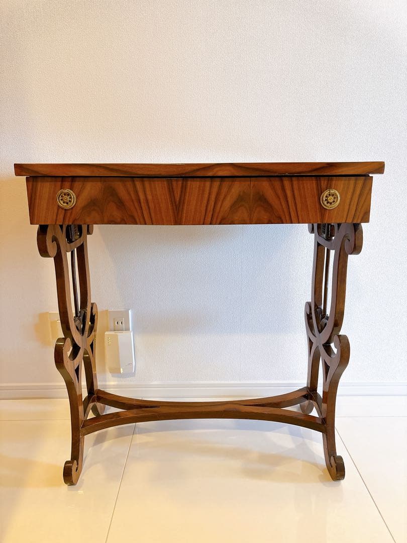 アンティーク　コンソールテーブル　引出し付き