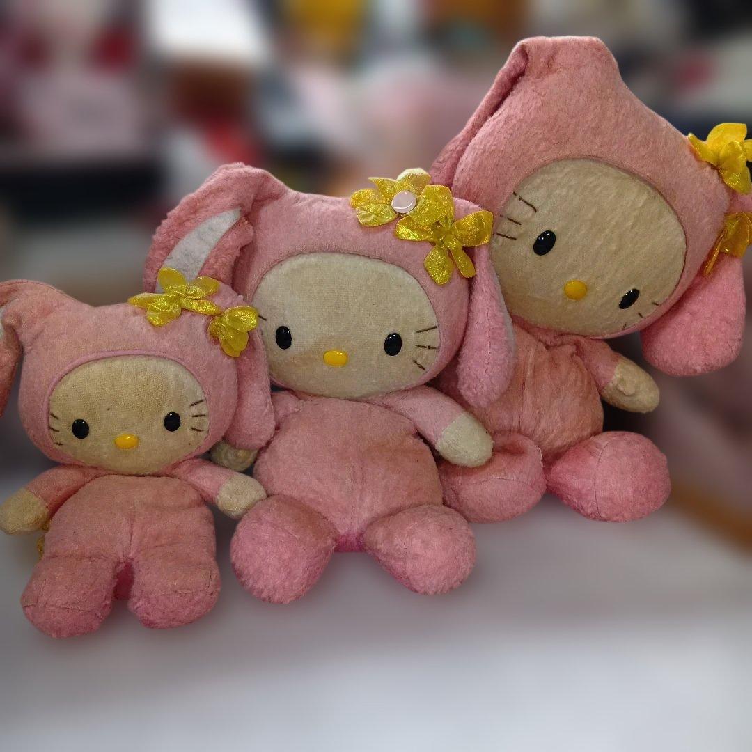 ハローキティVivitixGirls限定くたうさぎぬいぐるみ3体セット1999年