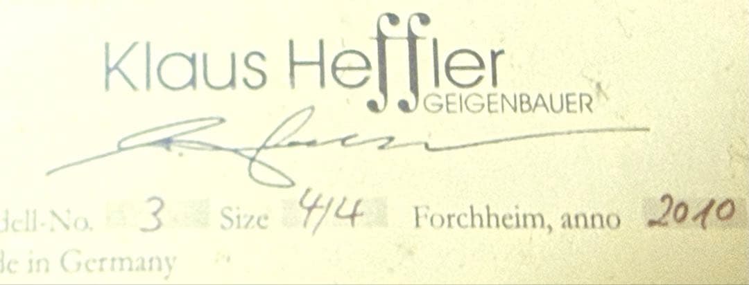 Klaus Heffler No.3 Cello 4/4 2010とハードケース