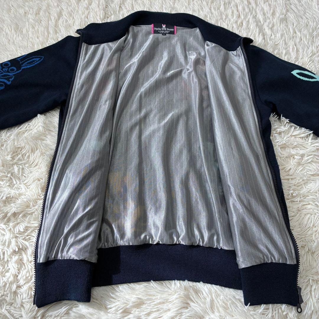 サイコバニー ジップ ニットジャケット 蓄熱　スカルラビット　Mサイズ