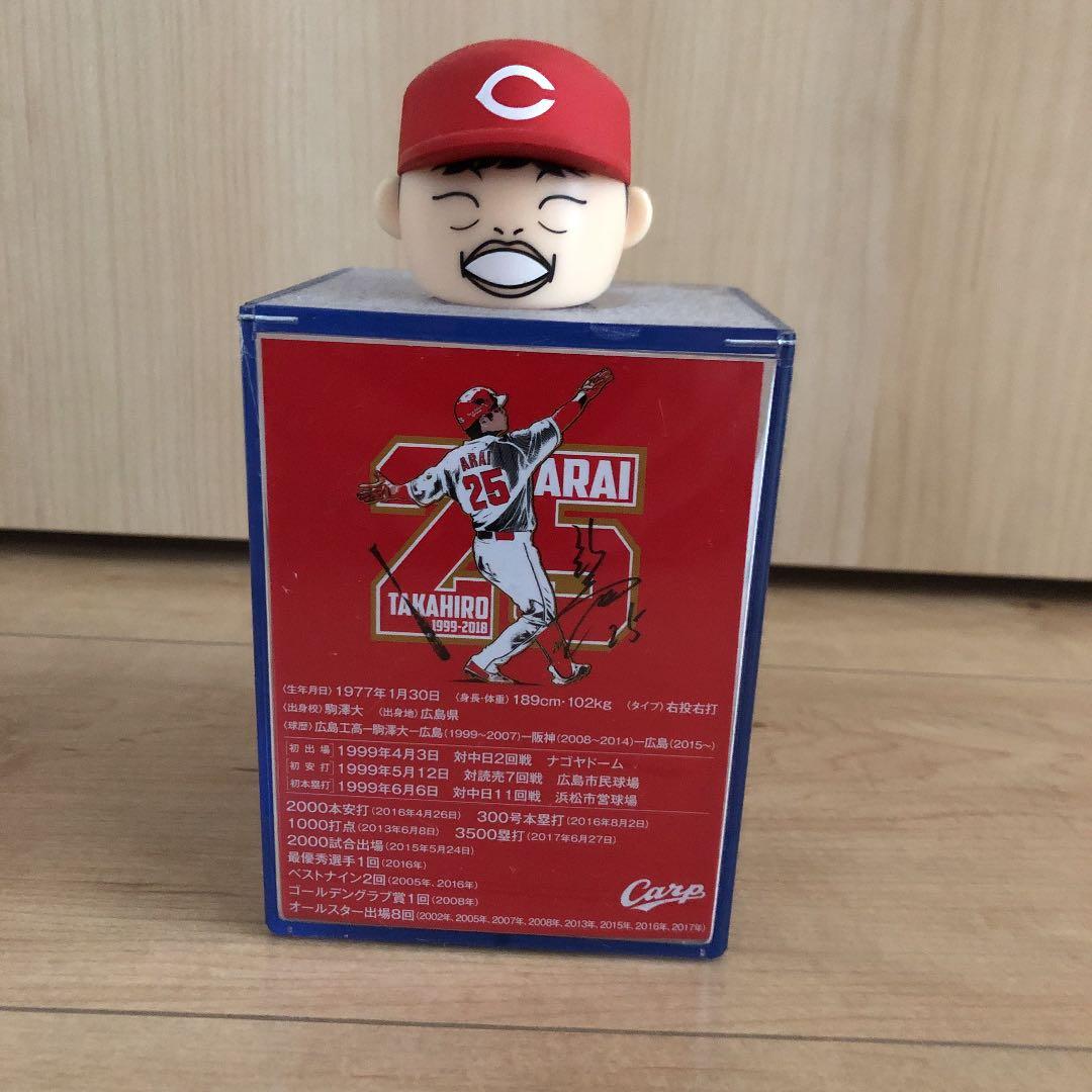 広島東洋カープ　新井貴浩　監督　引退記念ボール　ボトルキャップ