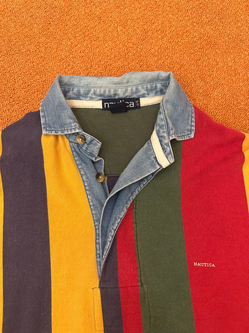 超限定モデル Nautica ストライプ ラガーシャツ