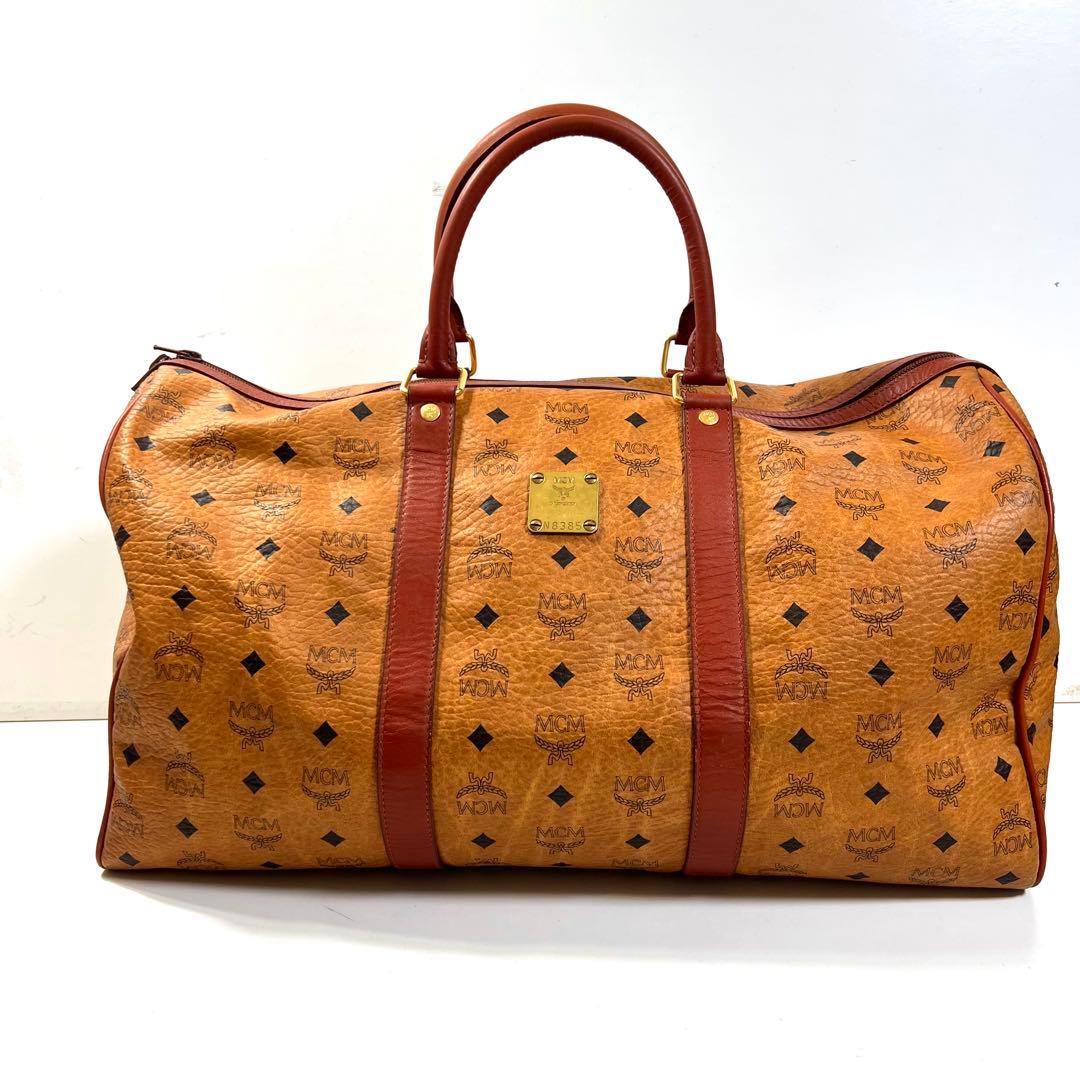 MCM エムシーエム ヴィンテージ ヴィセトス レザー ボストンバッグ