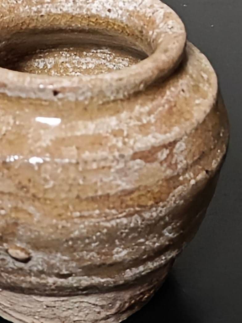 極小古瀬戸蓋付き小壺　室町時代〜桃山 古瀬戸 古美濃 古美術 六古窯 古陶器