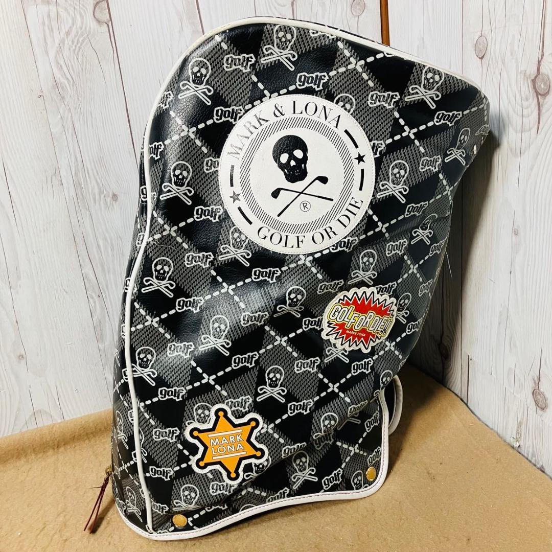 希少 MARK&LONA キャディバッグ Skull&Kilt 7分割 スカル柄