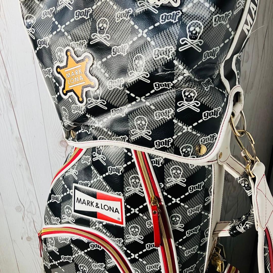 希少 MARK&LONA キャディバッグ Skull&Kilt 7分割 スカル柄